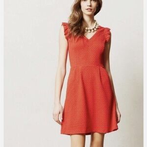 Anthropologie Tabitha Textured Knit Mini Dress with Flutter Sleeves